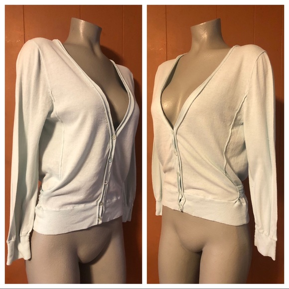 J. Crew V-Neck Belted Cotton Cardigan L - Picture 2 of 9